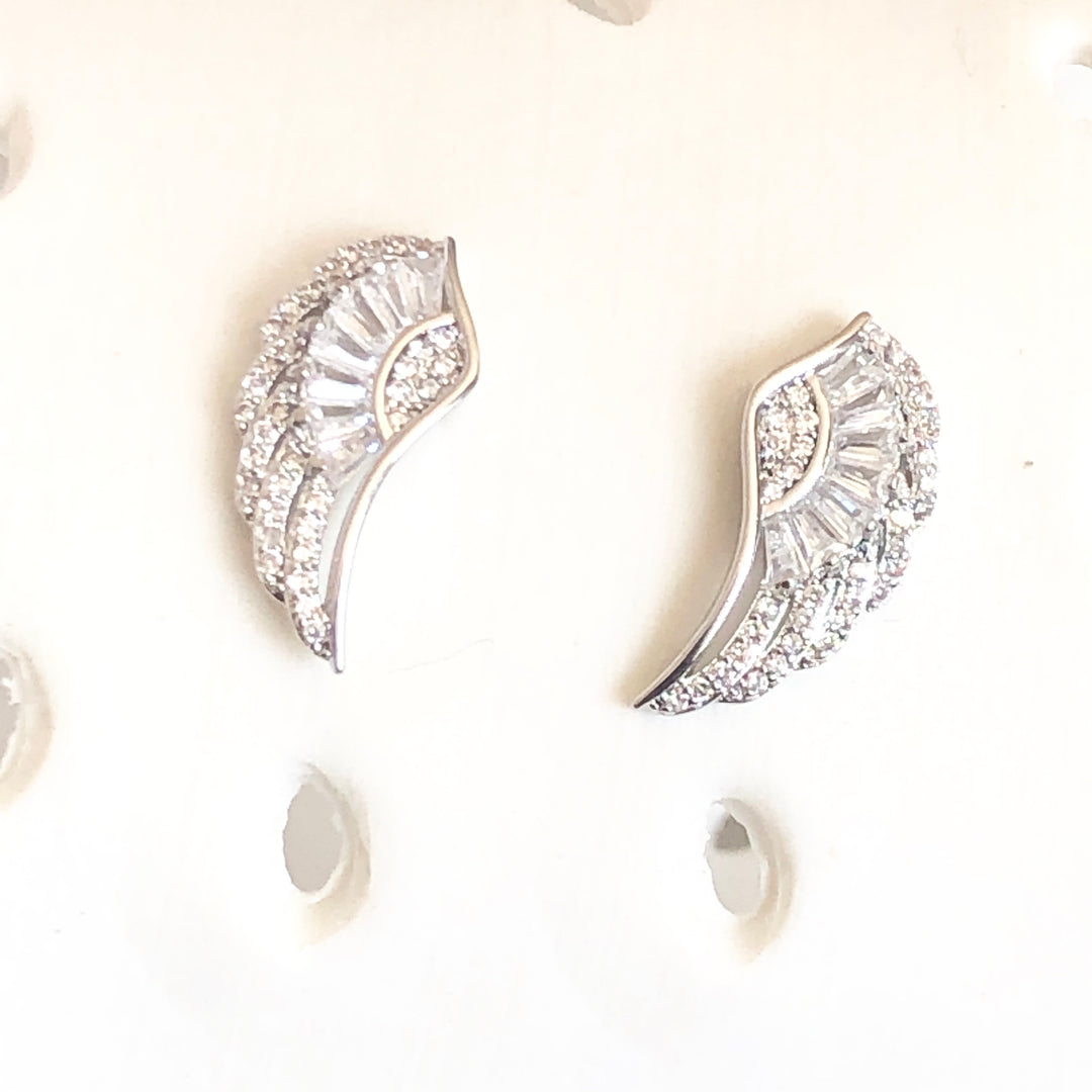 Angel Wings Earrings with Zirconia - Vz Collection