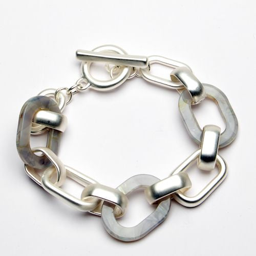 Resin and Chain Link Bracelet - Vz Collection