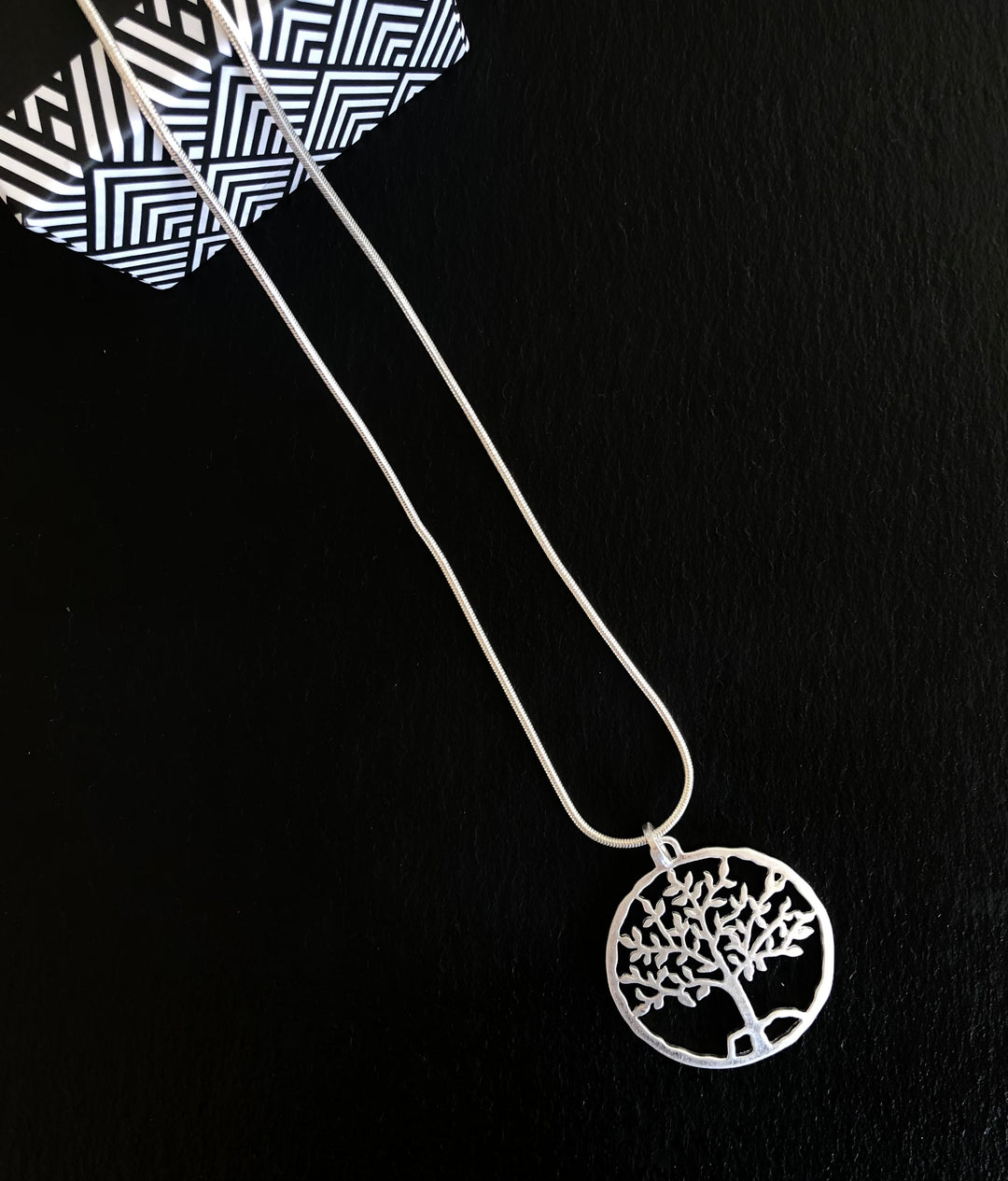 Mulberry Tree Pendant Long Necklace - Vz Collection