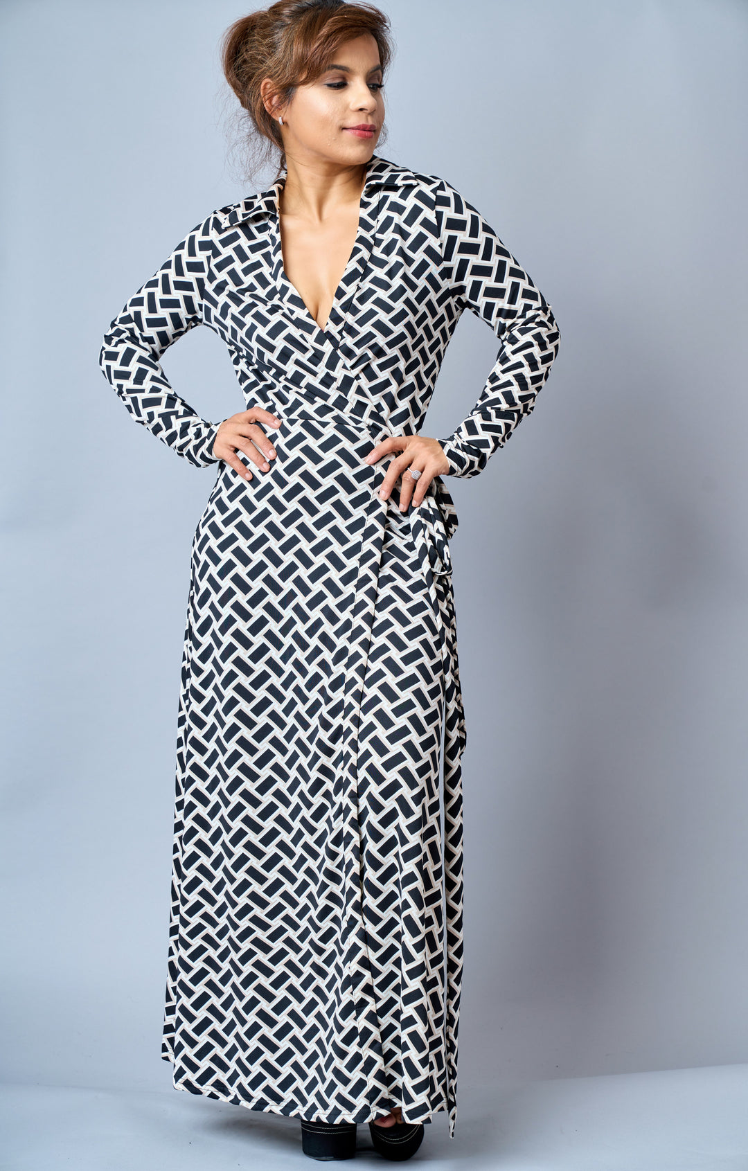 Stretch Jersey Wrap Dress - Vz Collection