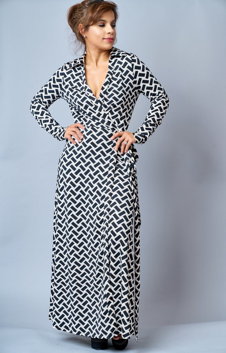 Stretch Jersey Wrap Dress - Vz Collection