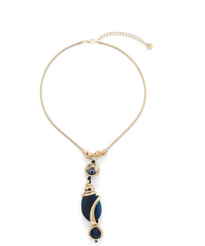 Agate Pearl Drop Necklace - Vz Collection