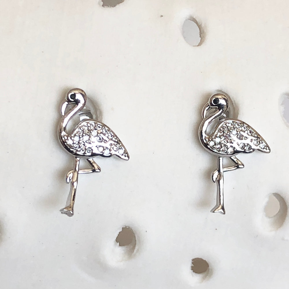 Flamingo Earrings with Zirconia - Vz Collection