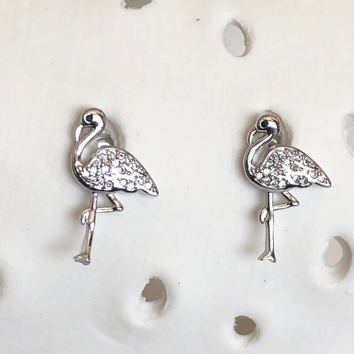 Flamingo Earrings with Zirconia - Vz Collection