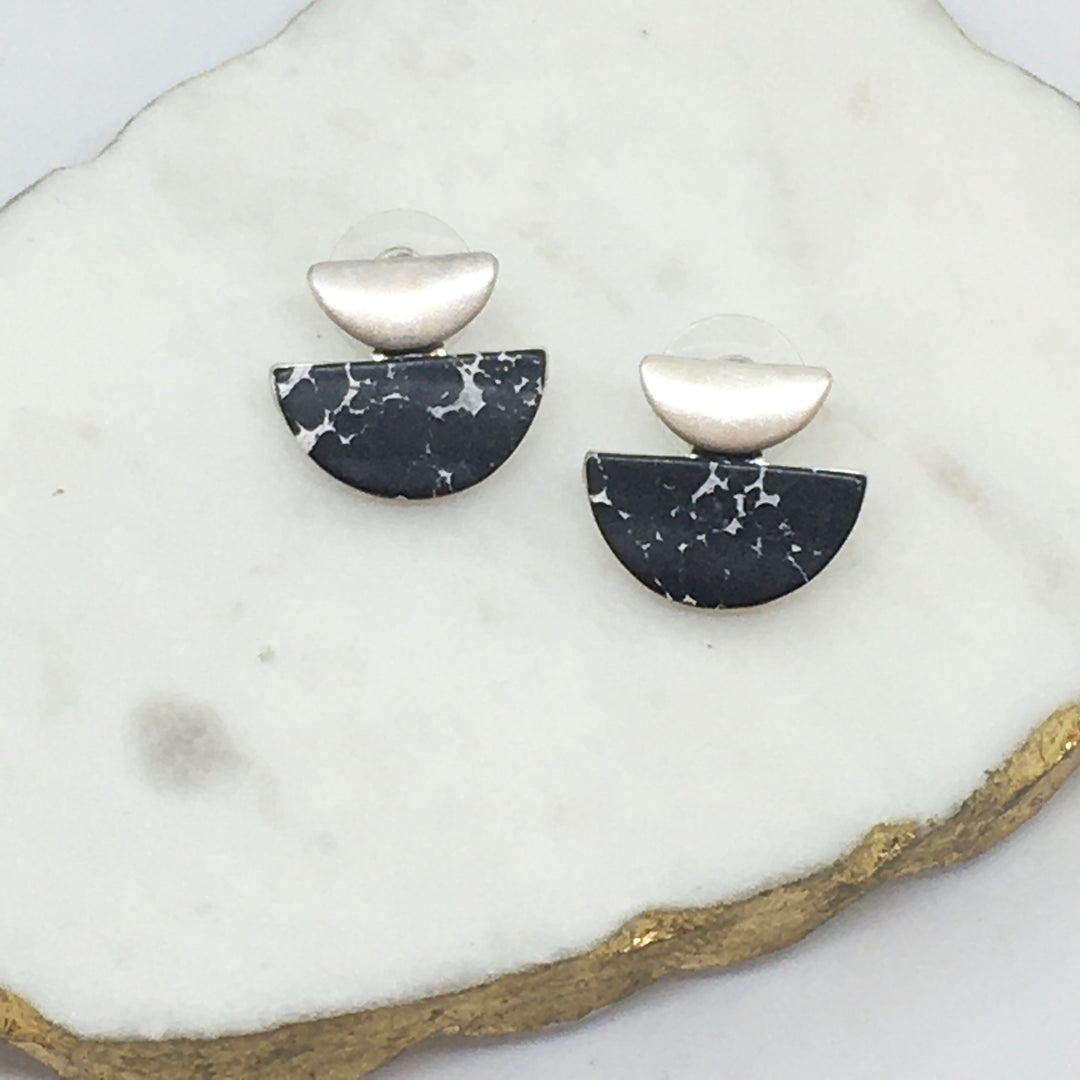 Half Moon Resin Earrings - Vz Collection