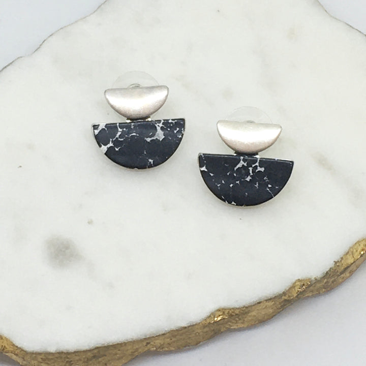 Half Moon Resin Earrings - Vz Collection