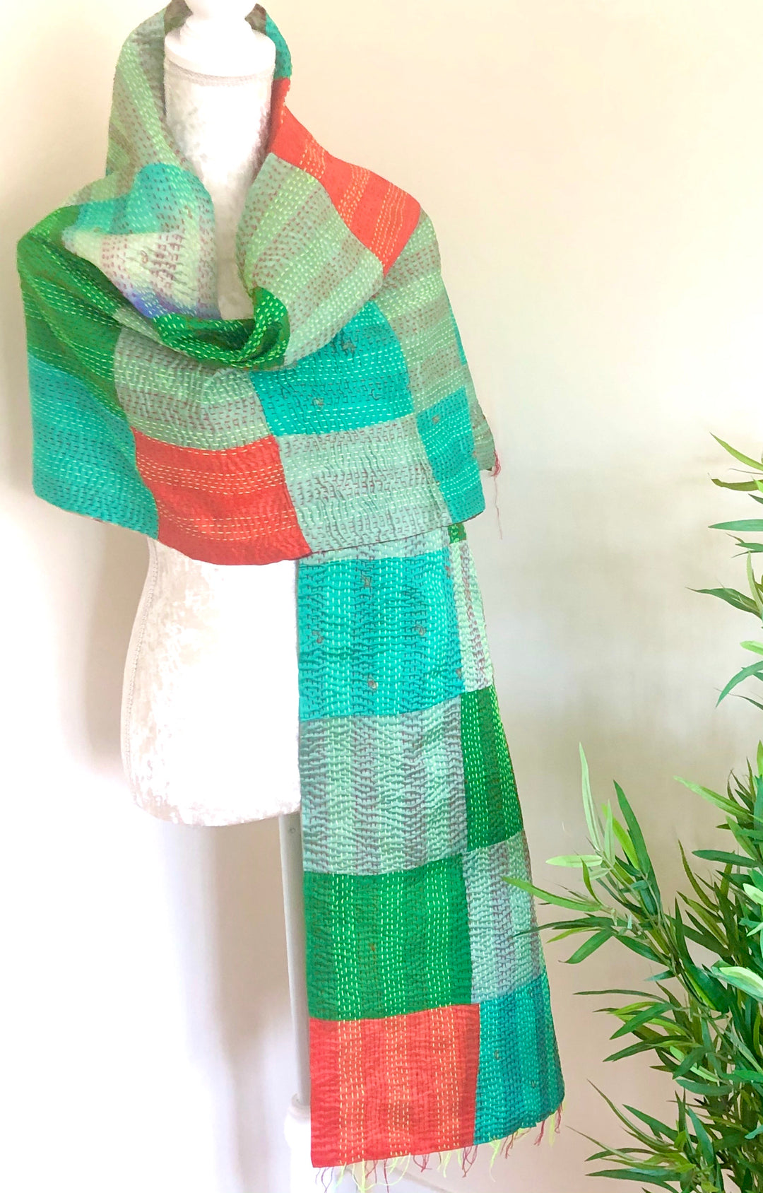 Multi Coloured Reversible Silk Scarves - Vz Collection