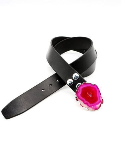 Agate Stone in Shades of Pink and Magenta Belt - Vz Collection