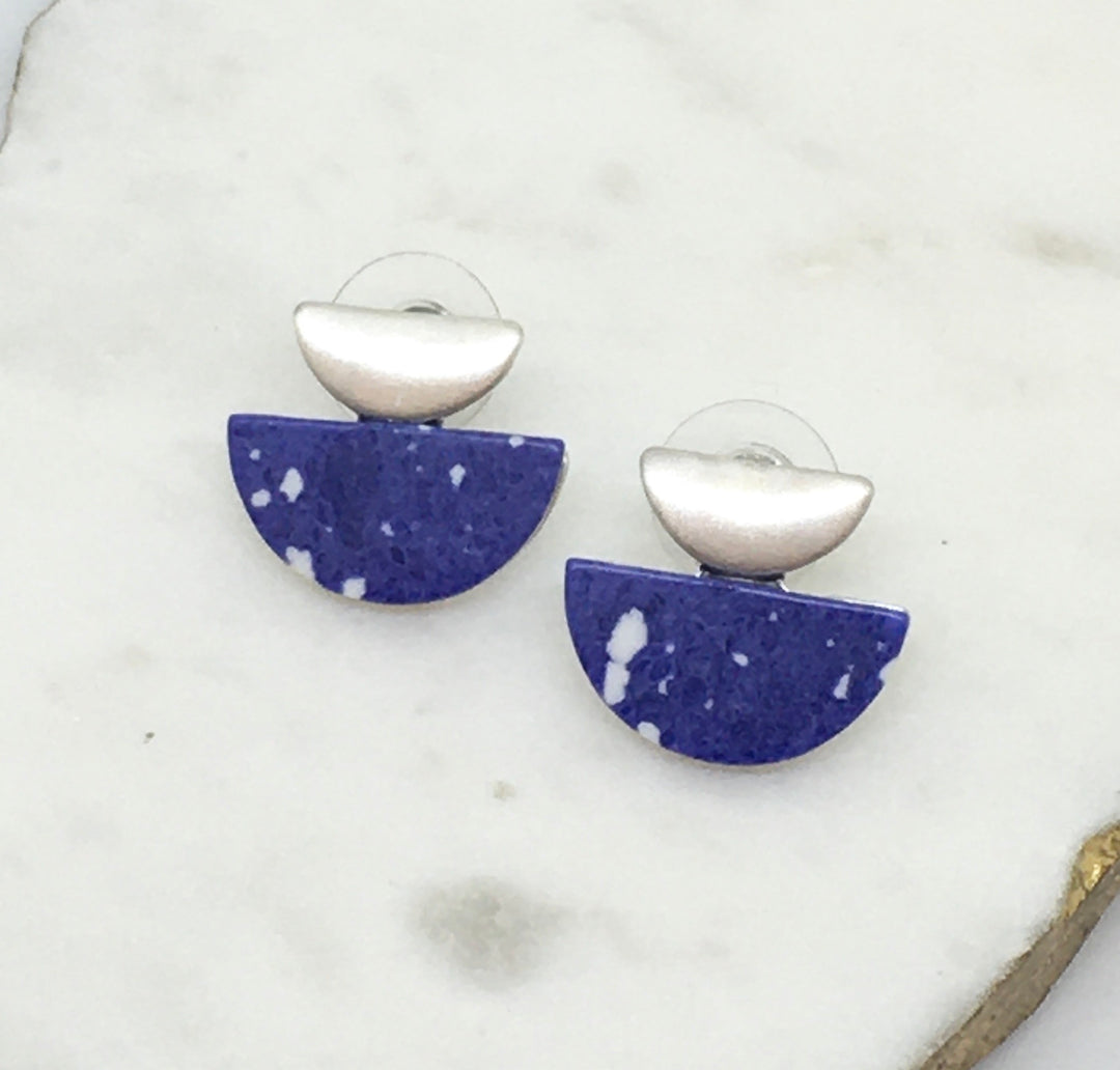 Half Moon Resin Earrings - Vz Collection