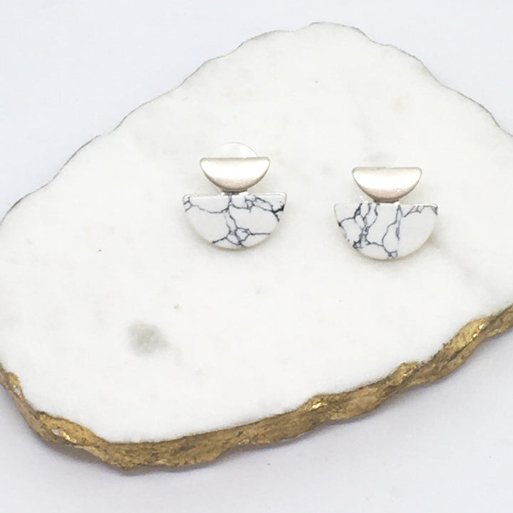 Half Moon Resin Earrings - Vz Collection