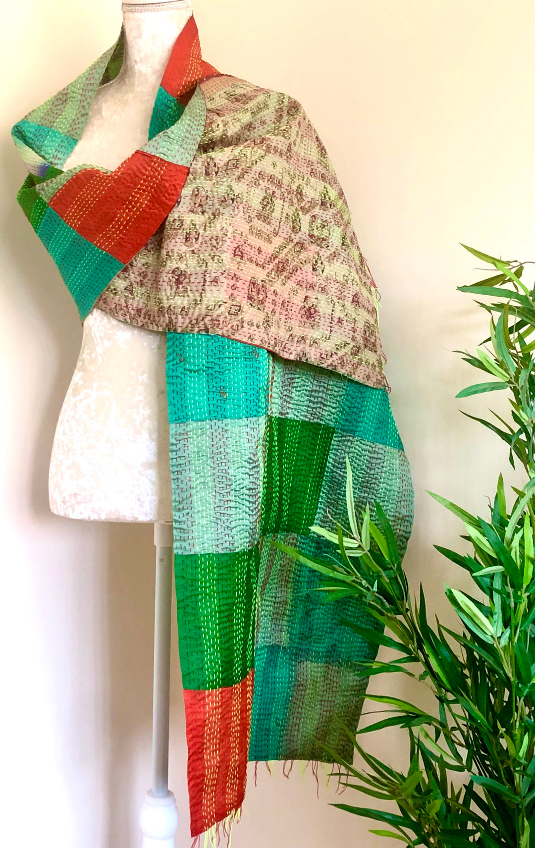 Multi Coloured Reversible Silk Scarves - Vz Collection