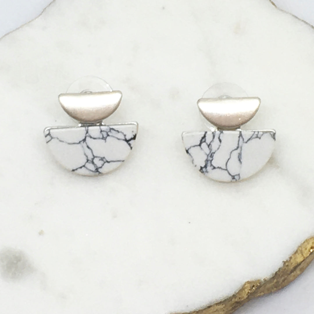 Half Moon Resin Earrings - Vz Collection