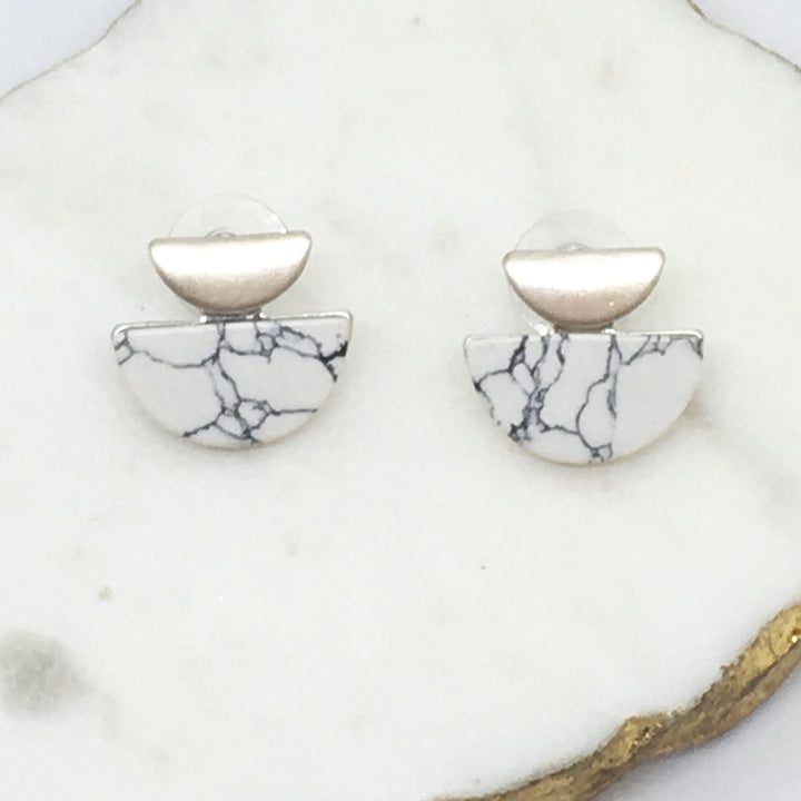 Half Moon Resin Earrings - Vz Collection