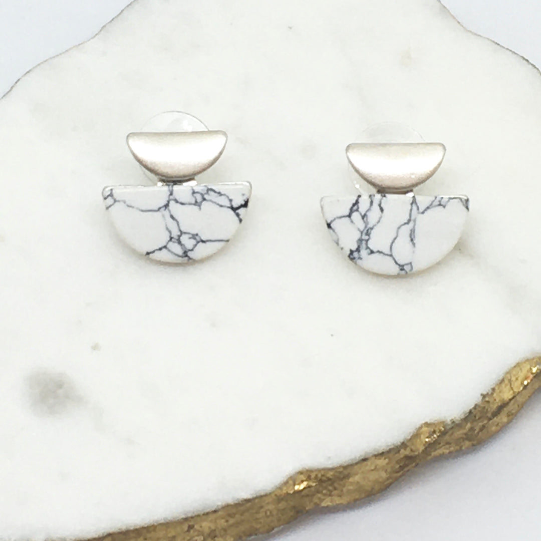 Half Moon Resin Earrings - Vz Collection