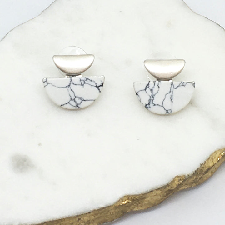 Half Moon Resin Earrings - Vz Collection