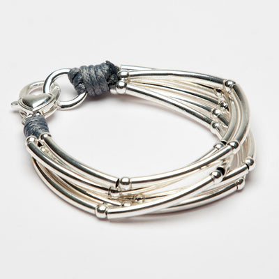 Tube Beaded Cord Bracelet - Vz Collection