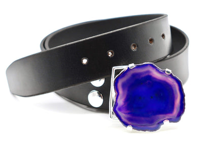 Agate Stone in Blue and Purple Belt - Vz Collection