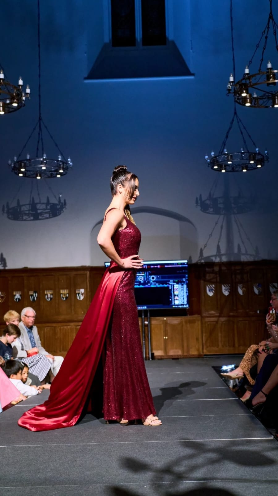 Burgundy Ball Gown - Vz Collection