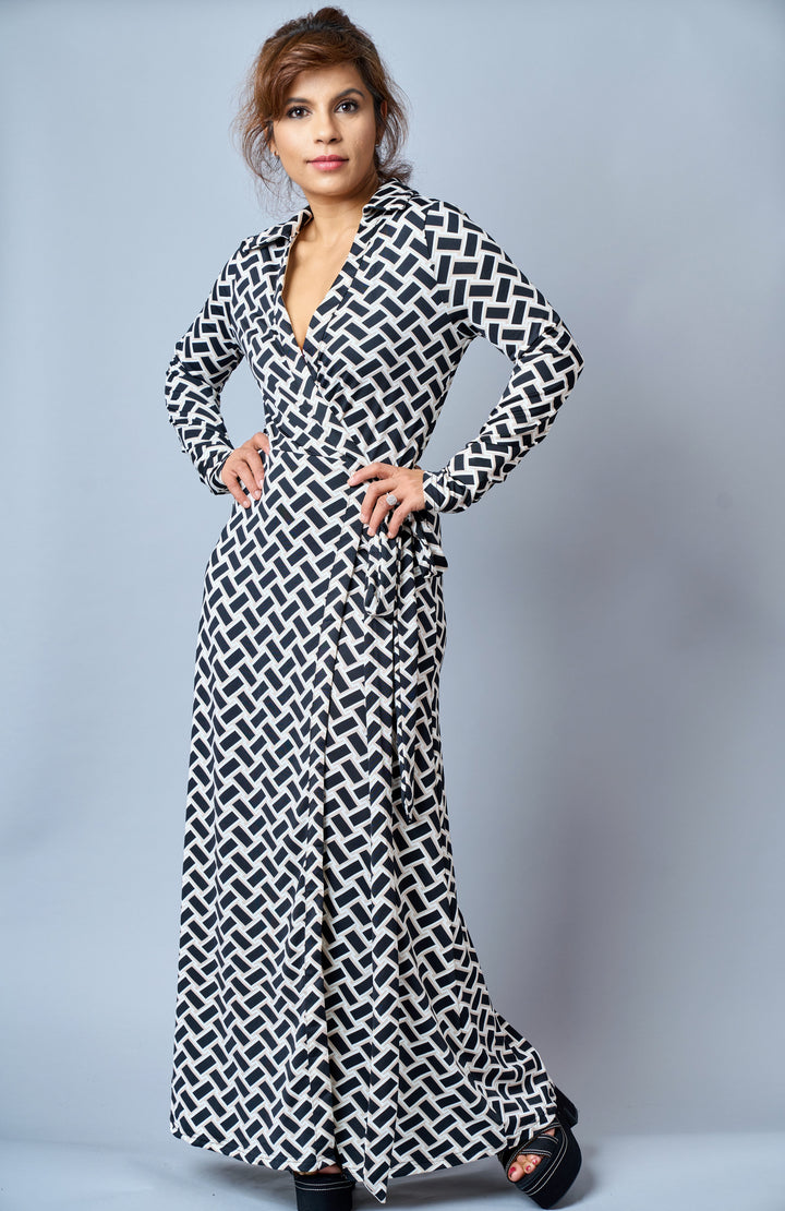 Stretch Jersey Wrap Dress - Vz Collection