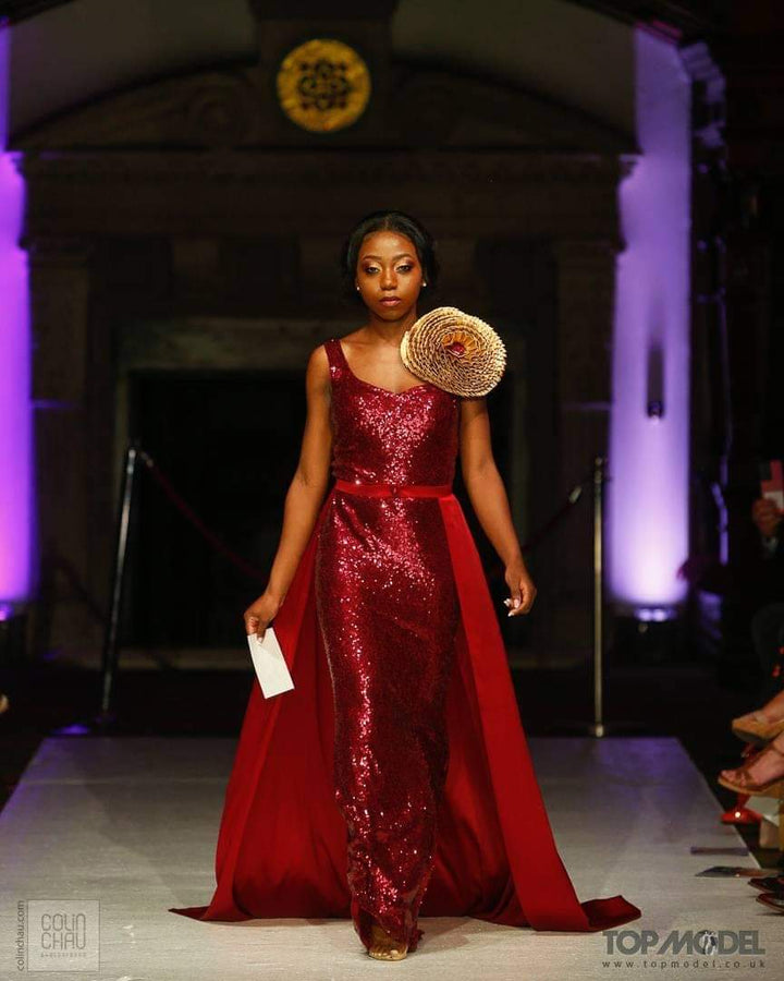 Burgundy Ball Gown - Vz Collection