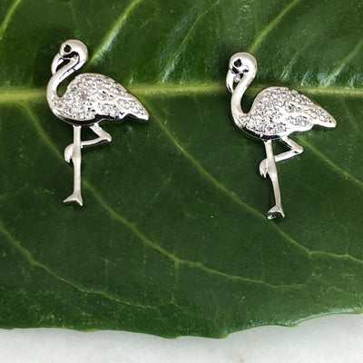 Flamingo Earrings with Zirconia - Vz Collection