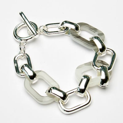 Resin and Chain Link Bracelet - Vz Collection