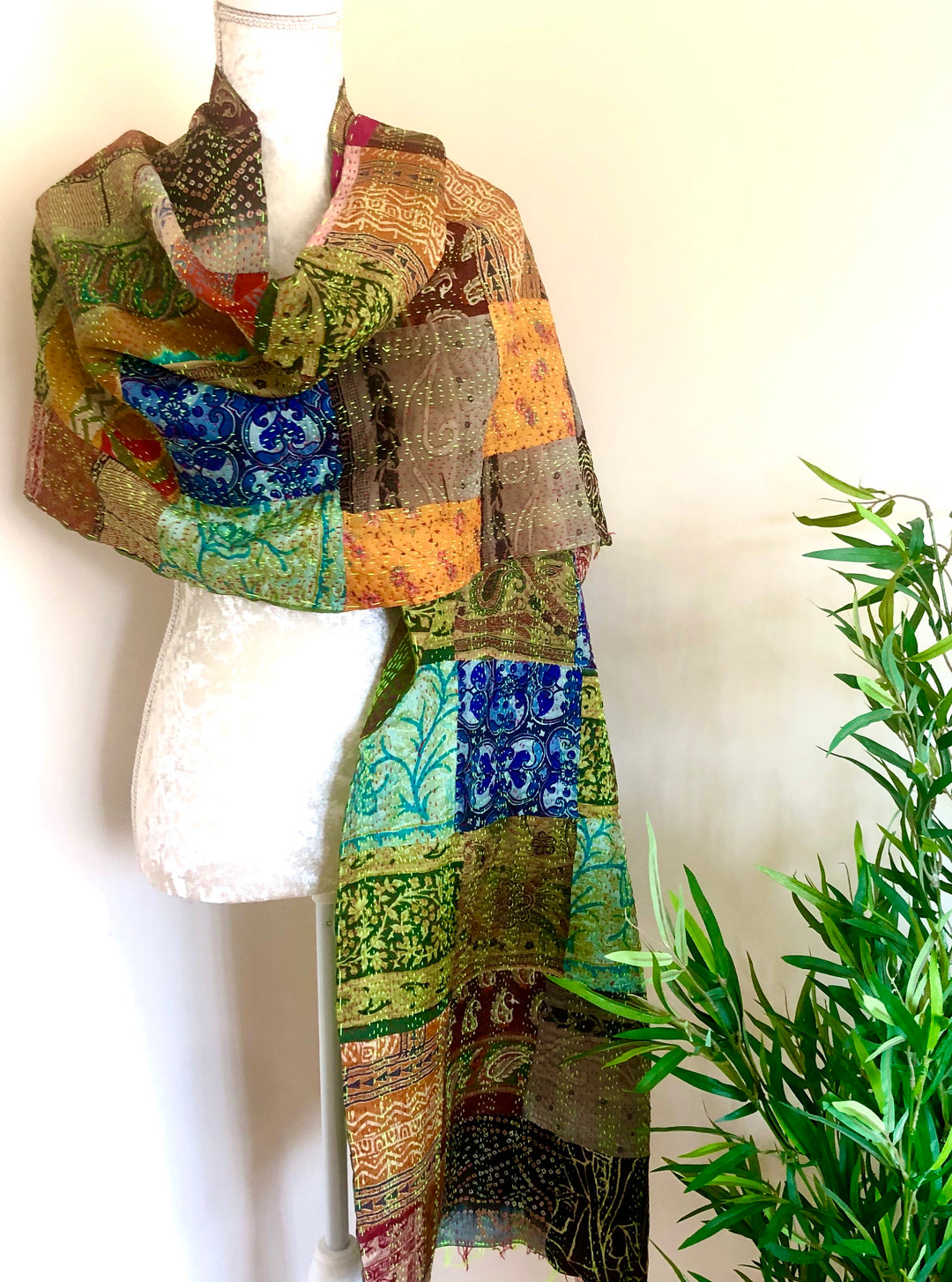 Multi Coloured Reversible Silk Scarves - Vz Collection