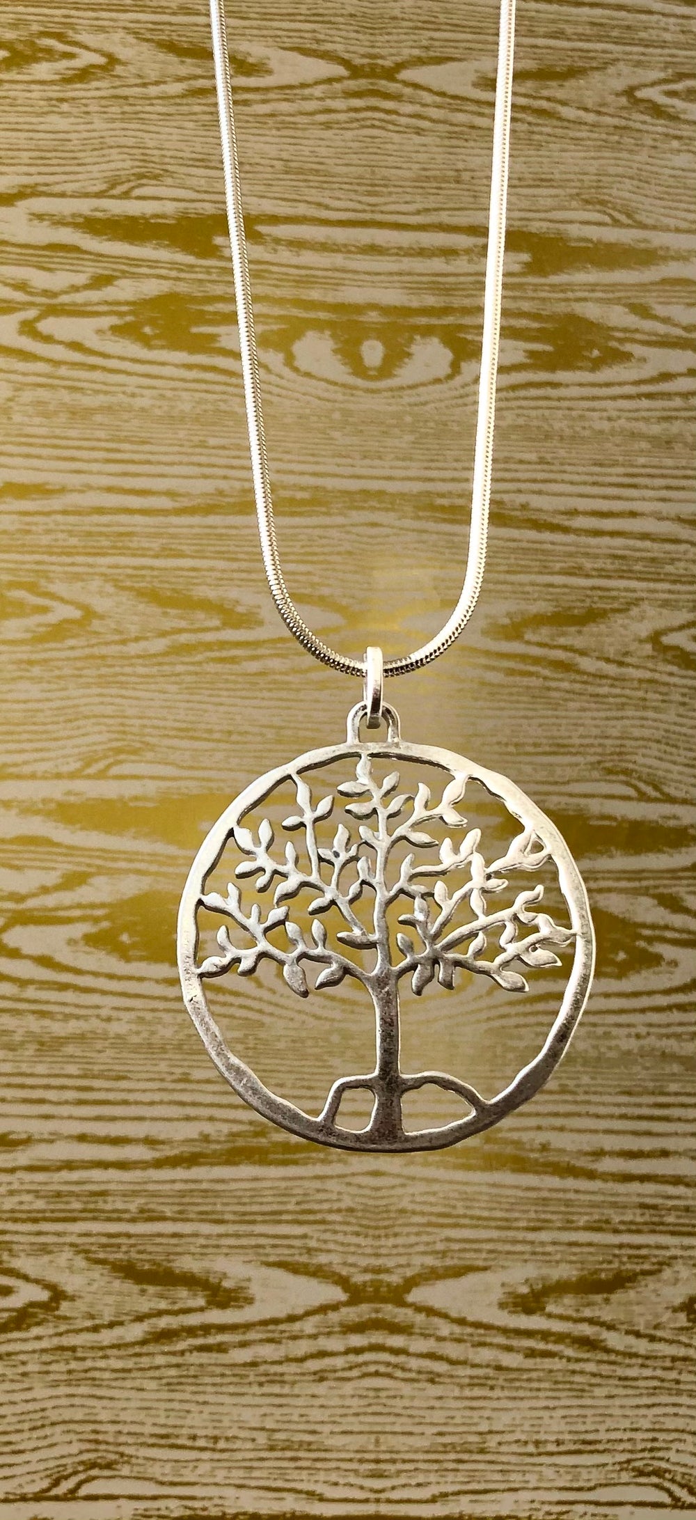 Mulberry Tree Pendant Long Necklace - Vz Collection