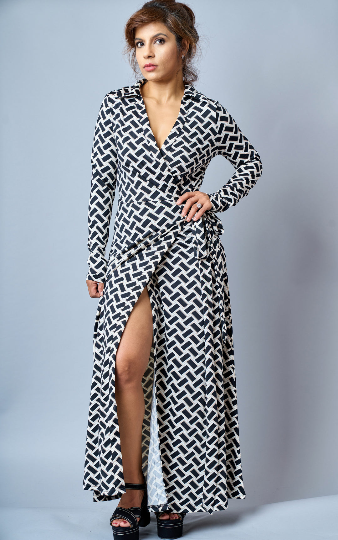 Stretch Jersey Wrap Dress - Vz Collection