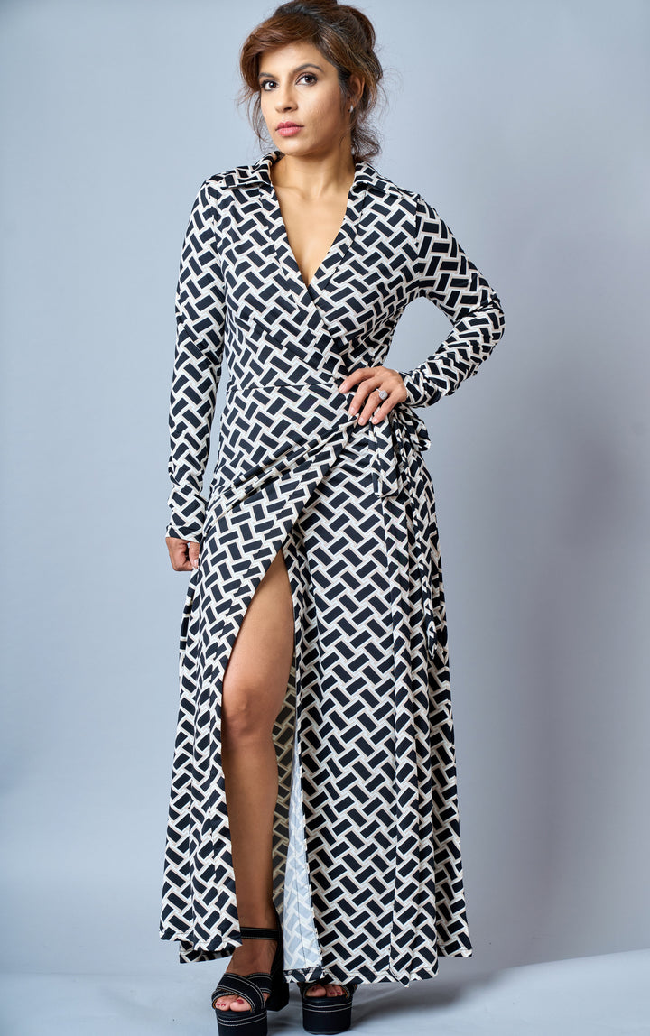 Stretch Jersey Wrap Dress - Vz Collection
