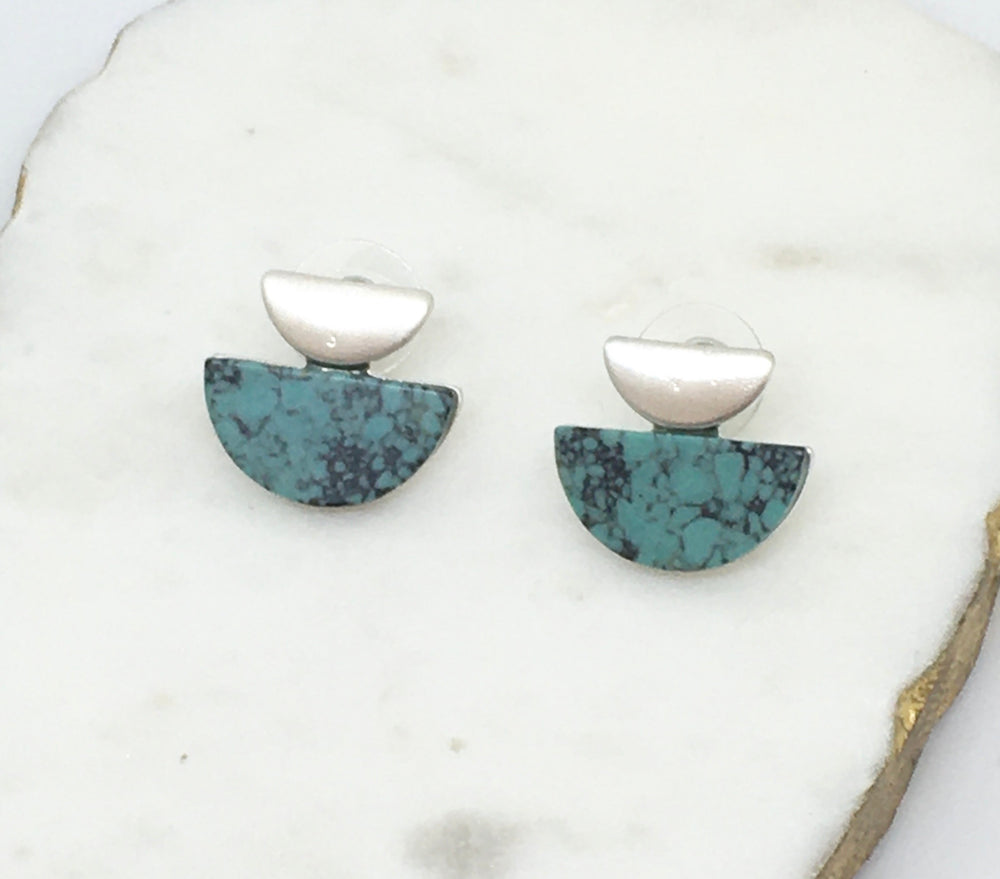 Half Moon Resin Earrings - Vz Collection