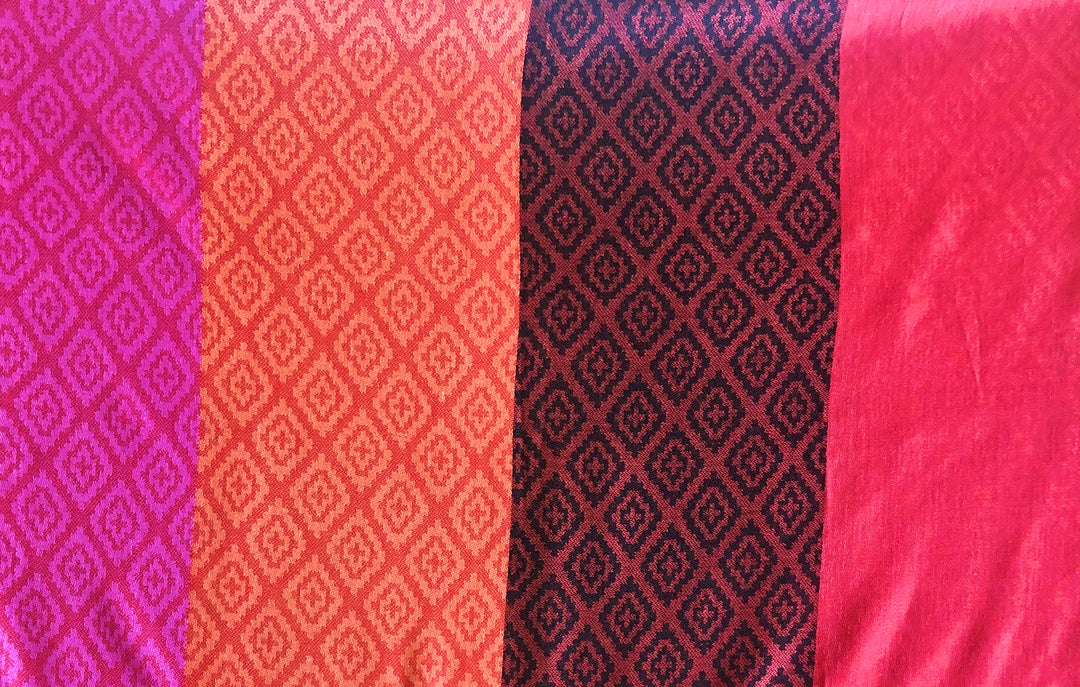 Solid Colours with Diamond Pattern Pashmina Scarf - Vz Collection