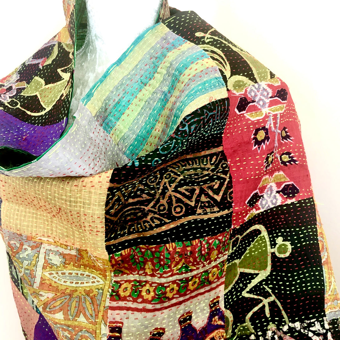 Multi Coloured Reversible Silk Scarves - Vz Collection