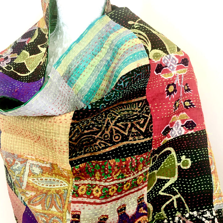 Multi Coloured Reversible Silk Scarves - Vz Collection