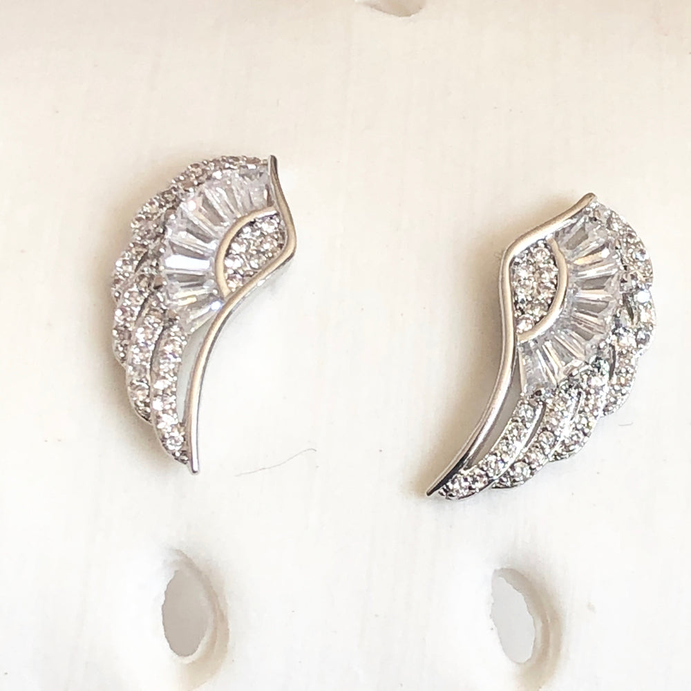 Angel Wings Earrings with Zirconia - Vz Collection