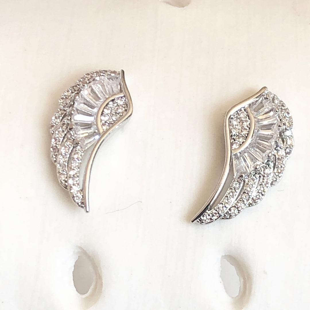 Angel Wings Earrings with Zirconia - Vz Collection