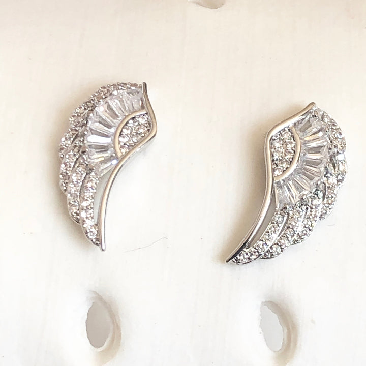Angel Wings Earrings with Zirconia - Vz Collection