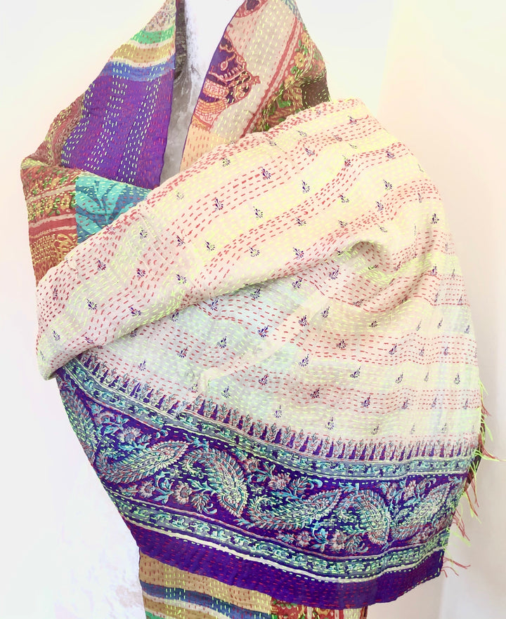 Multi Coloured Reversible Silk Scarves - Vz Collection