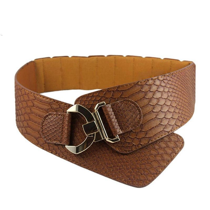 Faux Leather Belt with Elasticated Back - Vz Collection