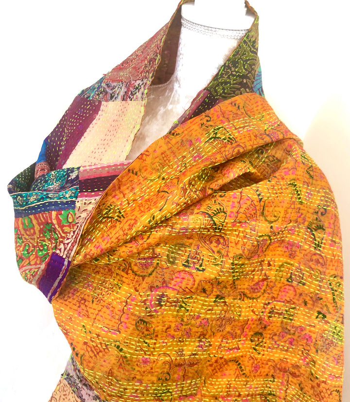 Multi Coloured Reversible Silk Scarves - Vz Collection