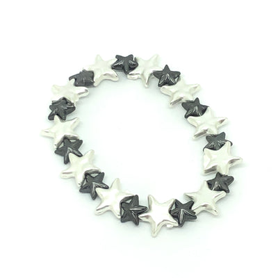 Black and Silver Star Bead Bracelet - Vz Collection