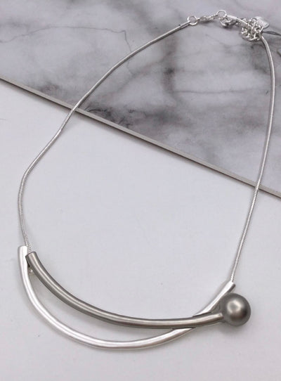 Semi Circle Contemporary Necklace - Vz Collection