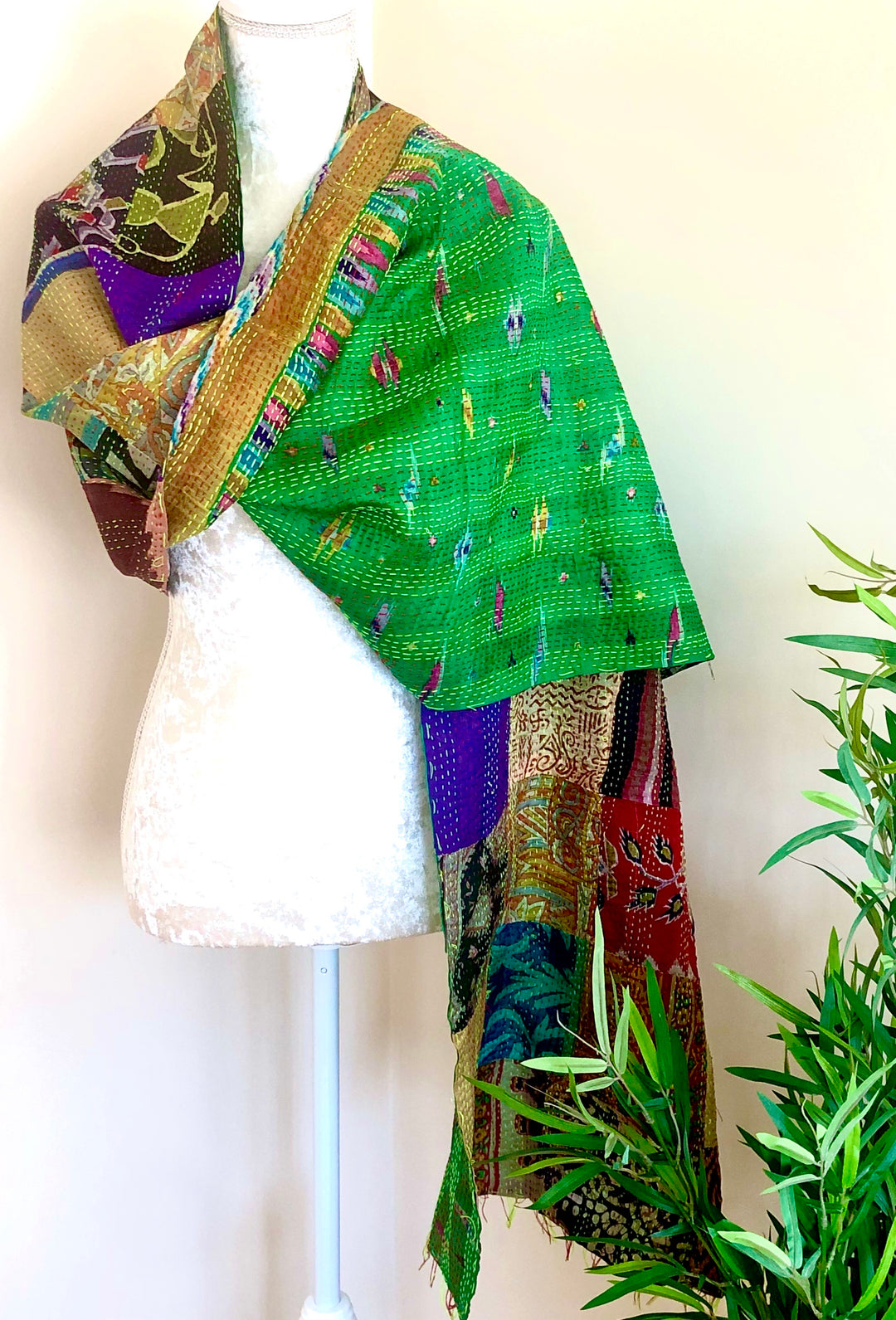 Multi Coloured Reversible Silk Scarves - Vz Collection