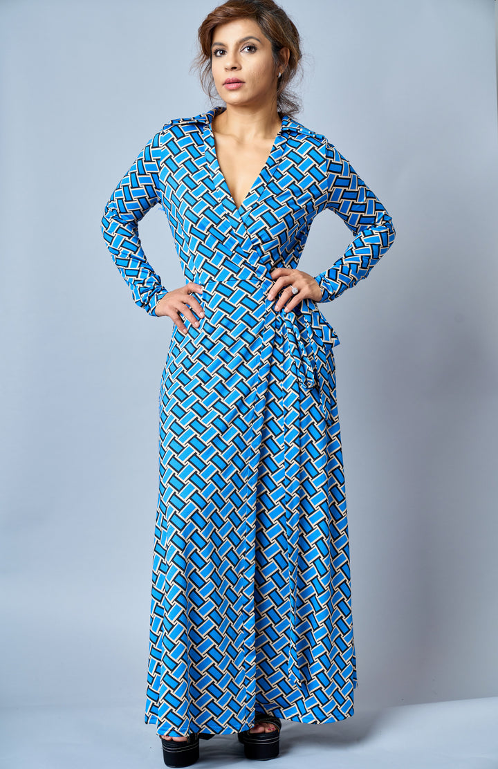Stretch Jersey Wrap Dress - Vz Collection