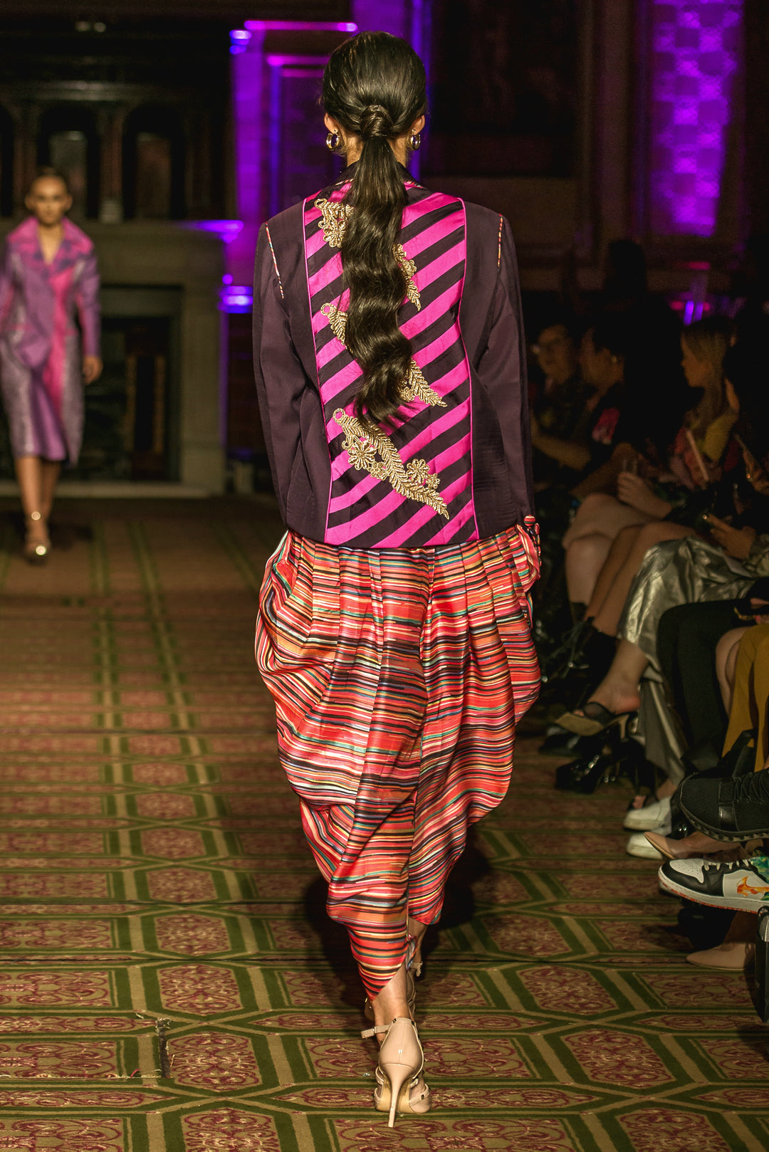 Purple Jacket with multicoloured piping - Vz Collection