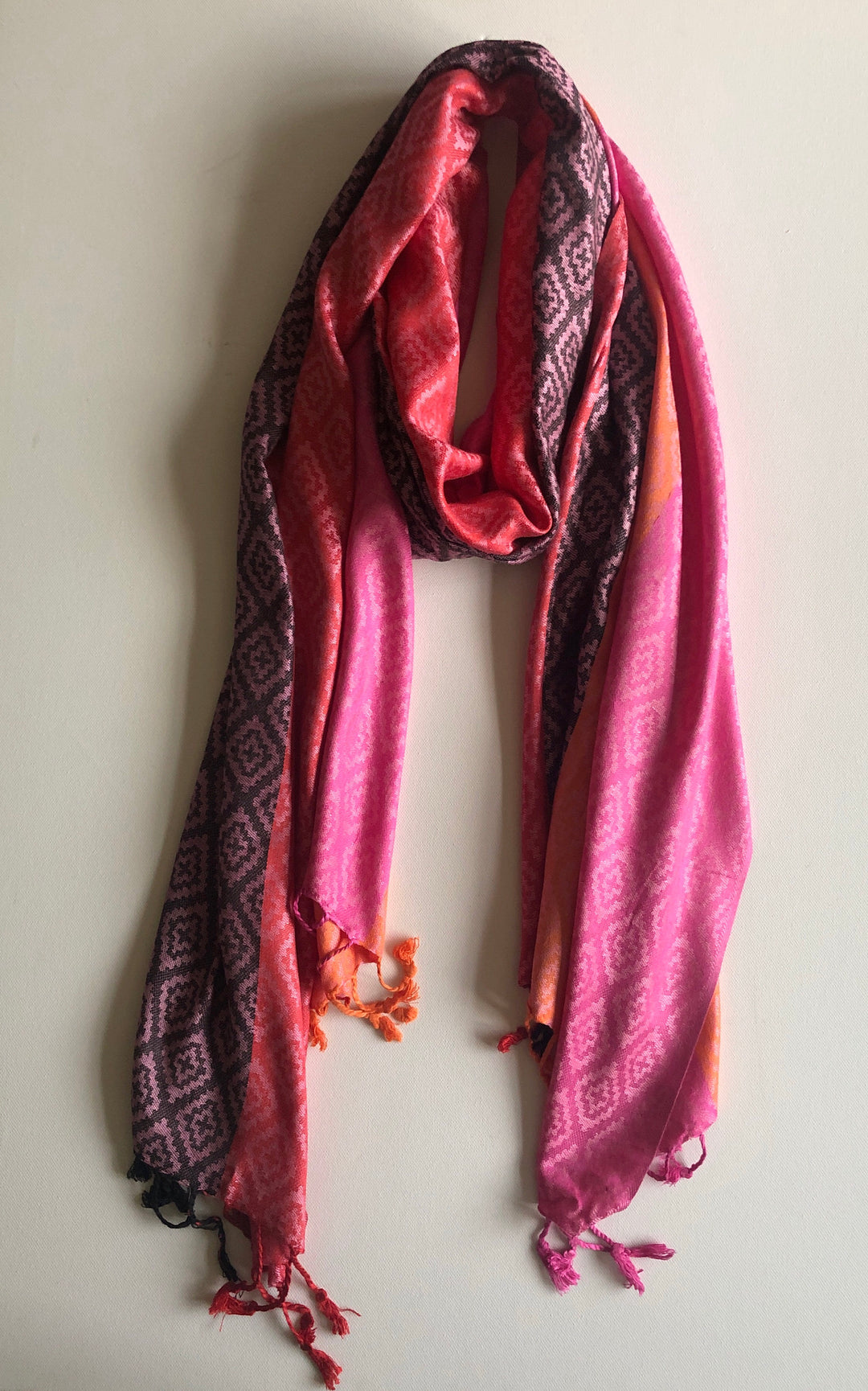Solid Colours with Diamond Pattern Pashmina Scarf - Vz Collection