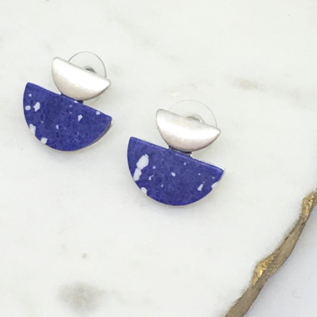 Half Moon Resin Earrings - Vz Collection