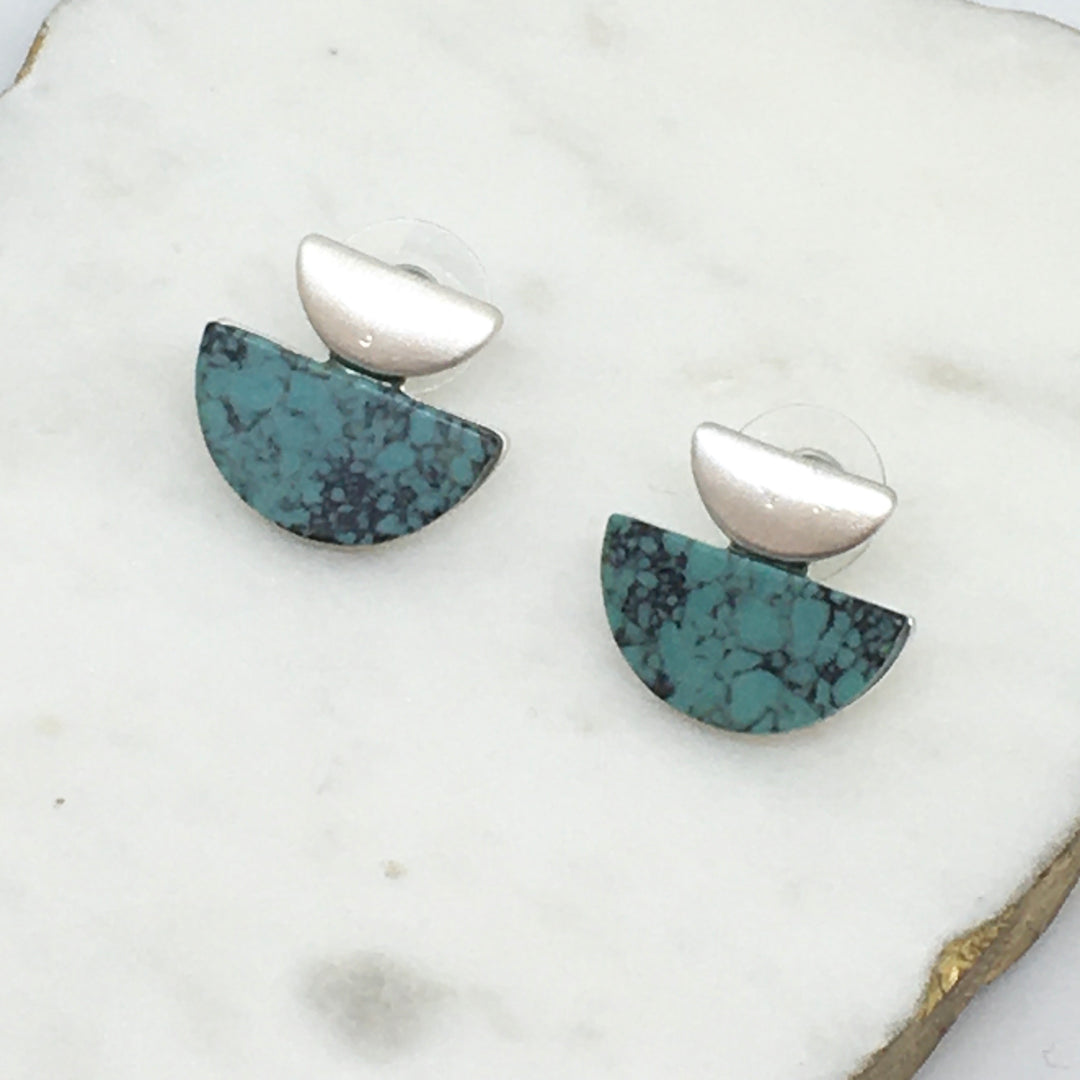 Half Moon Resin Earrings - Vz Collection