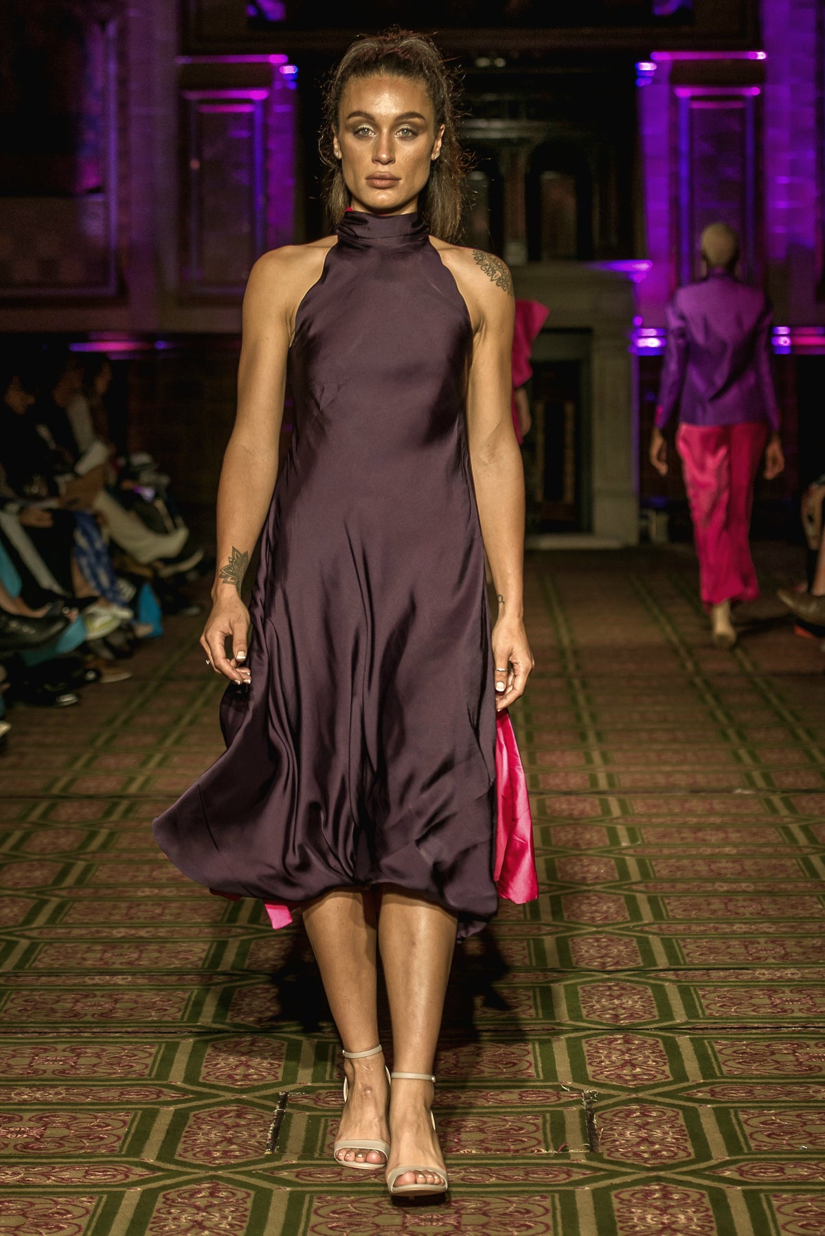Purple Satin Silk Dress – Vz Collection