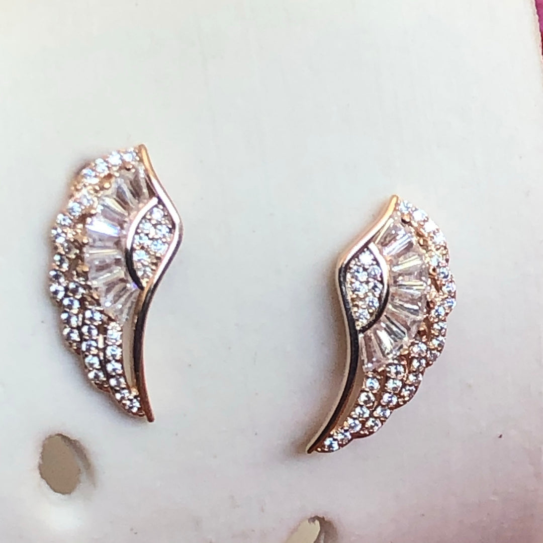 Angel Wings Earrings with Zirconia - Vz Collection